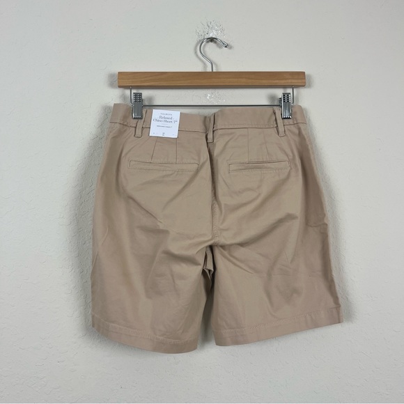 Talbots Relaxed Chino Shorts Tan 7” Size 2 - Picture 2 of 5